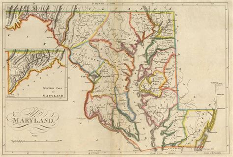 Old Map Of Maryland