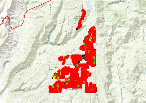 This map shows homes destroyed in the Camp Fire, and those that survived