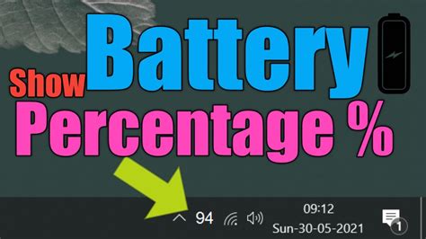 How to show battery percentage icon on taskbar - YouTube