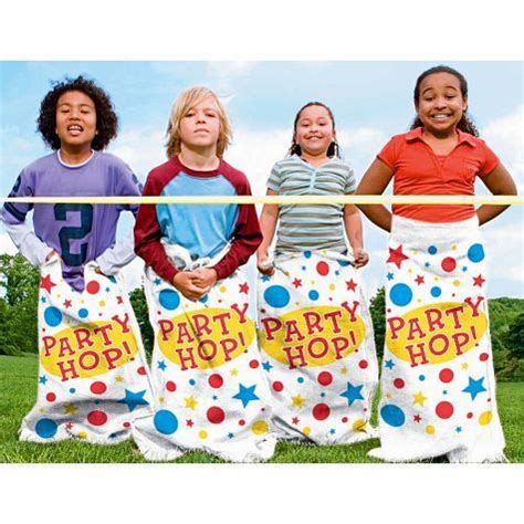Potato Sack Race Bags - Party City | Carnival party games, Kids party games, Fun birthday party