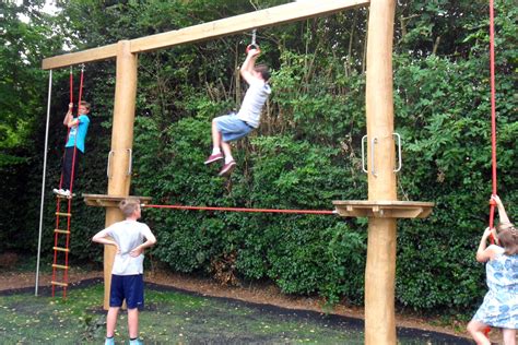 Timber play equipment in Weedon Park. Great play value for older children looking for ...