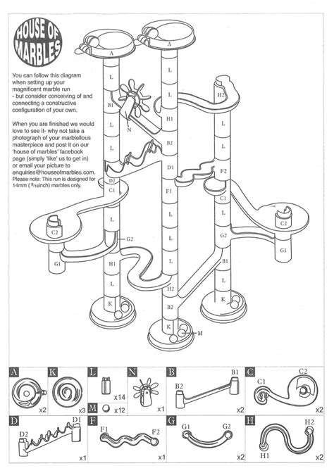 30-piece Marble Run Instructions - House of Marbles US