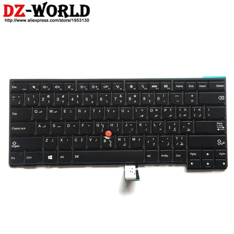 New Original Keyboard for Thinkpad T440 T440S T431S T440P T450 T450S T460 Arabic Backlit 01AX315 ...