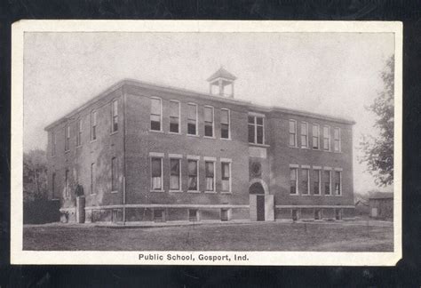 Gosport Indiana Public School Building Vintage Postcard 1916 | Asia ...