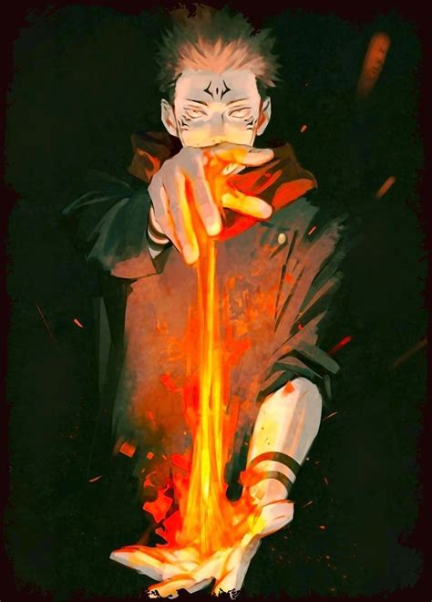 Jujutsu Kaisen Sukuna Fire, an art print by Manga Lover | Character art ...