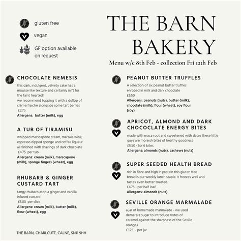 The Barn Bakery - New menu w/c 8th Feb! Whether you’re... | Facebook