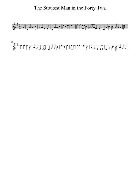 The Stoutest Man in the Forty Twa Sheet music for Piano (Solo) Easy | Musescore.com