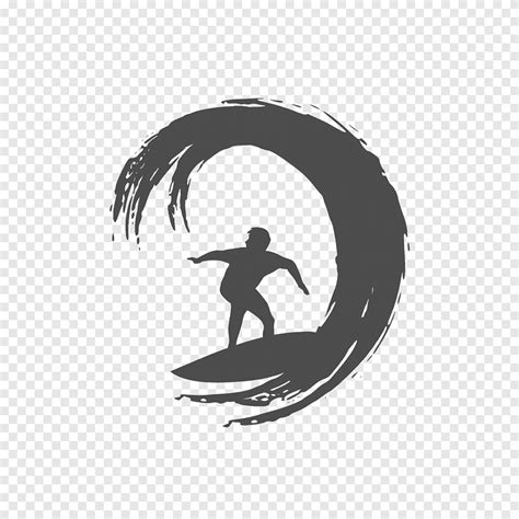 Big wave surfing Logo, surfing, logo, black png | PNGEgg