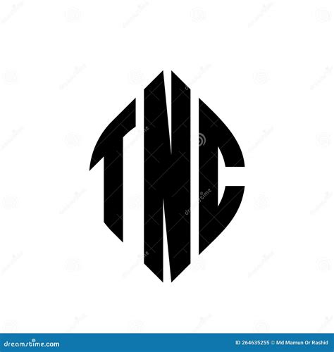 TNC Circle Letter Logo Design with Circle and Ellipse Shape. TNC Ellipse Letters with ...