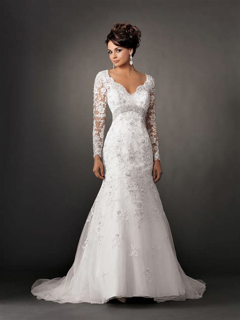 Fall Lace Wedding Dress With Sleeves | Sangmaestro