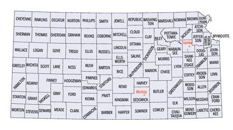 Kansas County Map