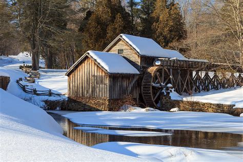 Mabry Mill in Winter Photograph by Steven Johnston - Fine Art America