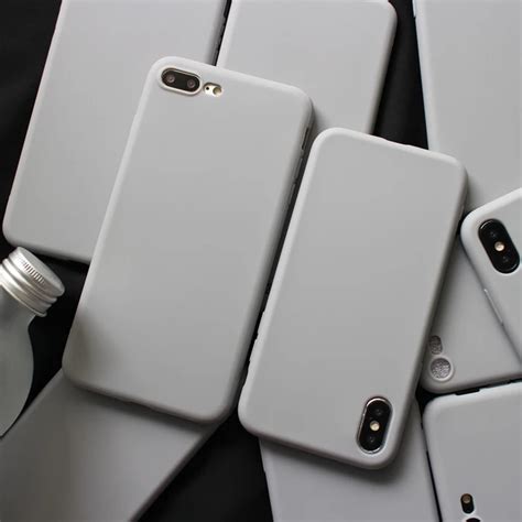 Aliexpress.com : Buy Simple Matte phone cases for iphone X 7 6 6s 8 7plus Ultra thin scrub Soft ...