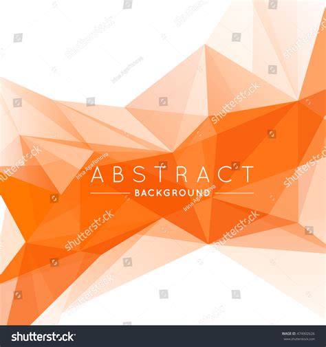 Geometric Orange White Abstract Vector Background Stock Vector (Royalty Free) 474902626 ...