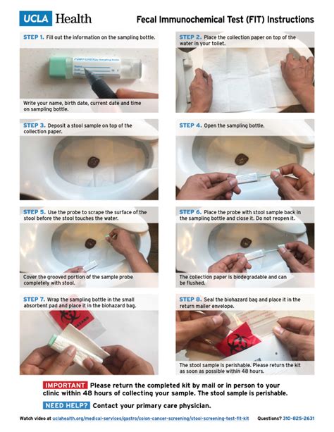 Stool Screening Test (FIT Kit) - Colorectal Cancer Screening | UCLA Health