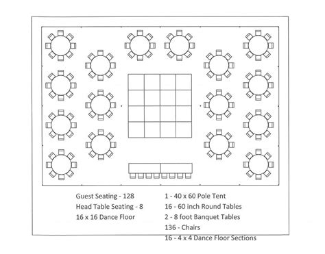 40 x 60 Pole Tent Seating Arrangements | Wedding table layouts, Seating ...