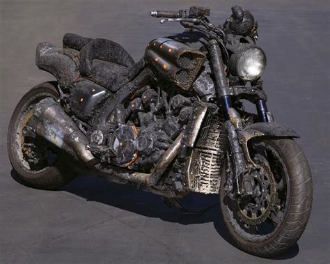 Sold Price: Nicolas Cage "Ghost Rider" (2) "Charred" VMax Hell Cycles ...