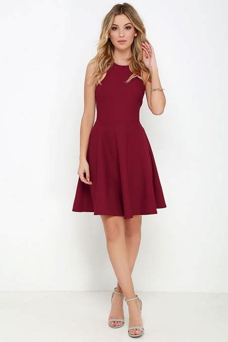 Maroon dresses short - Natalie