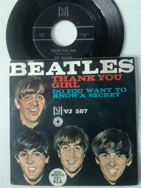 popsike.com - THE BEATLES Thank You Girl RARE ITALY VJ-BLUEBELL PS w ...