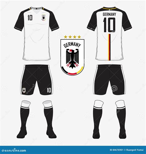 Soccer Jersey or Football Kit Template for Germany National Football ...