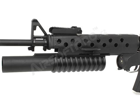 M4, M16, SR25, 416 : Airsoft rifle M16 A3 with M203 grenade launcher - black (EC-702 ...