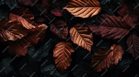 Premium Photo | Autumn leaves wallpaper with orange and brown colors generative ai