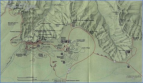 Grand Canyon Hiking Trails Map - ToursMaps.com