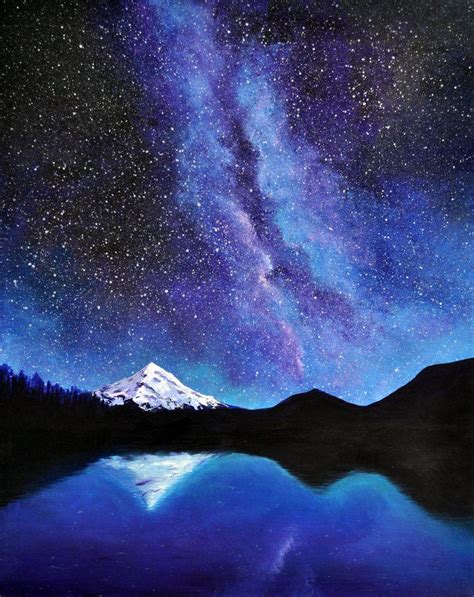 20+ Night Sky Painting Ideas - HARUNMUDAK