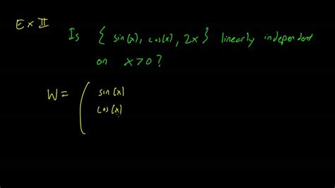 3.2 Linear (in)dependence examples - YouTube