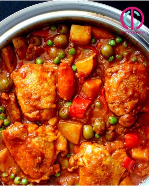 Chicken Afritada (Spanish-style Chicken Stew) | Recipe | Yummy chicken recipes, Chicken recipes ...