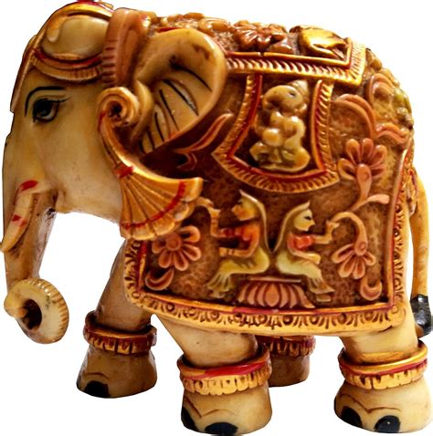 Amazon.com: Purpledip Resin Idol 'Airavat, Elephant of The Gods': Hindu Mythology Design Statue ...