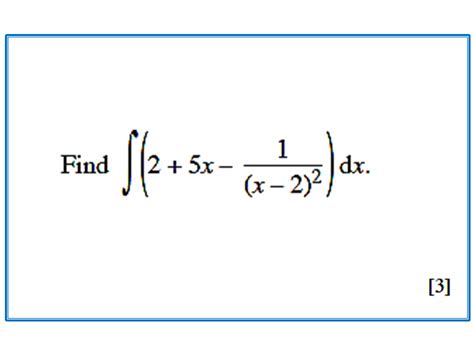 INDEFINITE INTEGRAL - CIE Math Solutions