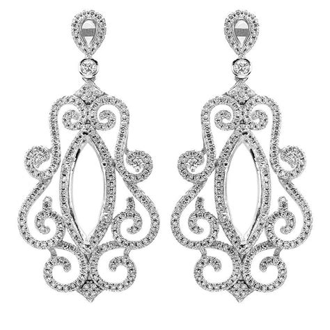 Diamond Vintage Style Chandelier Earrings - Raven Fine Jewelers