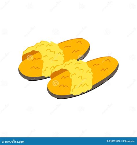 Bedroom Kid Slippers Cartoon Vector Illustration Stock Illustration - Illustration of beautiful ...