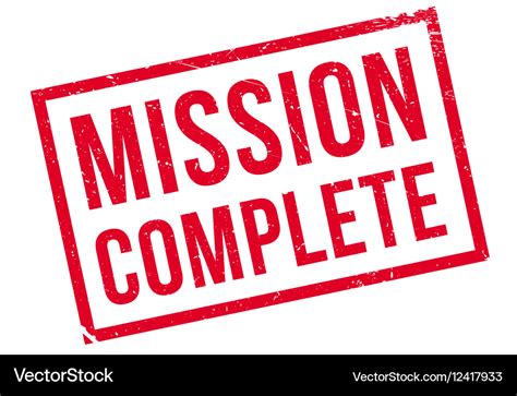 Mission complete stamp Royalty Free Vector Image