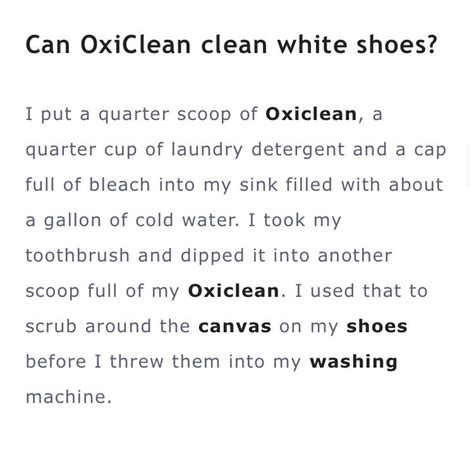 Pin by blog trial (1)(A) on bleach | How to clean white shoes, Bleach, Oxiclean