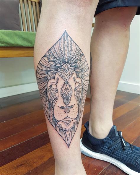 Line work Lion by Joesus at Ninjaflower, Wellington NZ | Tattoos, Cool ...