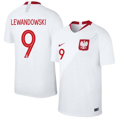 NIKE POLAND 2018 `LEWANDOWSKI`HOME JERSEY WHITE - Soccer Plus