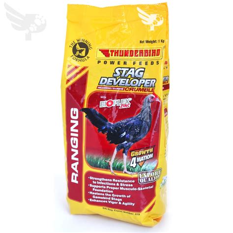 Thunderbird Power Feeds Stag Developer - Ranging - 1kg - For Gamebirds / Gamefowls / Fighting ...