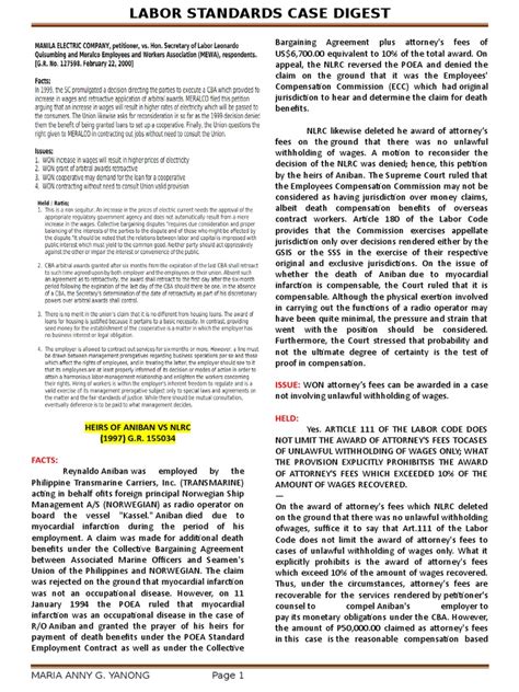 Labor Cases 4.2 | PDF | Employment | Wage