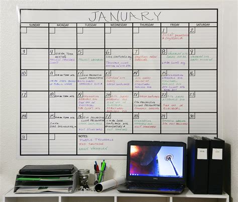 Large Dry Erase Calendar for Wall | Large Wall Calendar Dry Erase ...