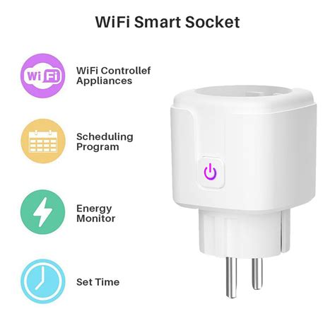 Smart Plug WiFi Socket EU 16A Power Tuya Smart Life APP Control