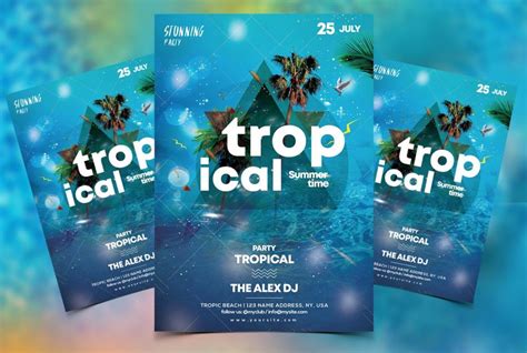 Tropical Summer Free PSD Flyer Template - Free PSD templates