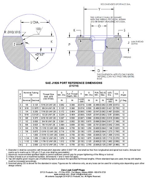 Sae J1926 Port Reference Dimensions | PDF | Pipe (Fluid Conveyance) | Industrial Processes