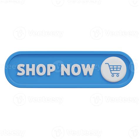 shop now button 3d render, transparent background, click button 22891528 PNG