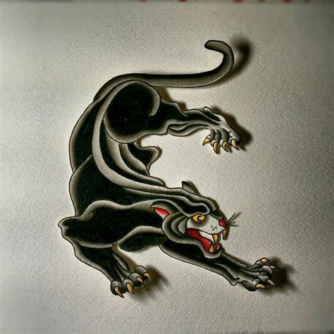 Pin by Tom Novák on Traditional American | Panther tattoo, Black cat tattoos, Traditional tattoo ...