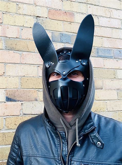 Black Vinyl Rabbit Mask, Adult - The Costumery