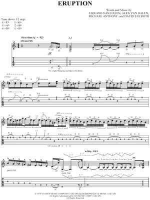 Van Halen "Eruption" Guitar Tab - Download & Print