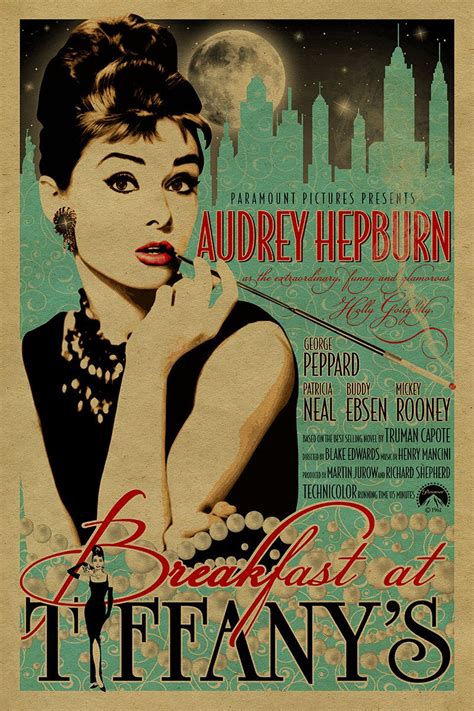 Audrey Hepburn in Breakfast at Tiffany's poster | Etsy | Movie posters ...