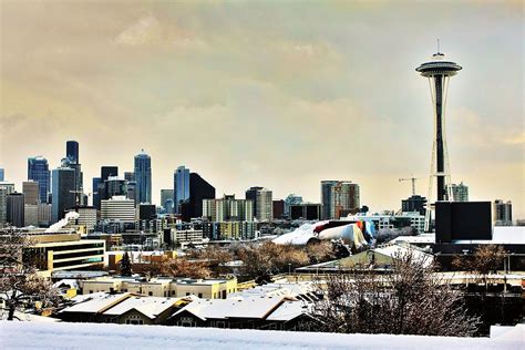 Snowy Seattle Photograph by Benjamin Yeager - Fine Art America